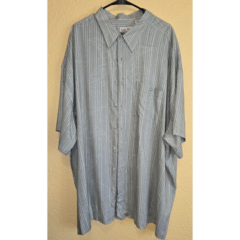 Hollis River Men’s Short Sleeve Button Down Shirt Size 4XL